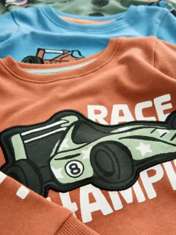 Next - Lot de 3 pyjamas Snuggle courts (9mois-10ans) Bleu/vert Hot