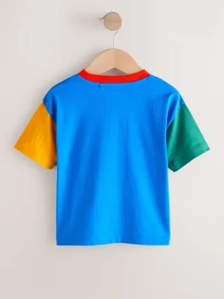 Next Bleu/vert/jaune Digger - T-shirt color block à manches courtes (3mois-7ans) (3mois-7ans) New