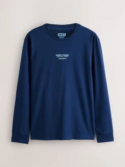 Next Bleu/Vert/Pierre - T-shirt graphique décontracté à manches longues en lots Hot