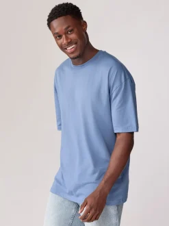 Next Bleu/Vert/Pourpre/Neutre - Lot de 5 t-shirts Essential en coton décontracté Clearance