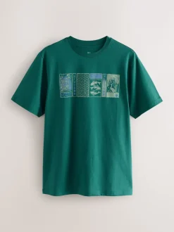 Next - Ajustement régulier - T-shirt Graphic Imprimé 3 Pack Bleu/Vert/Rose Online