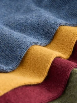 Next Bleu/Vert/Rouge - Lot de 4 chaussettes brodées Sesame Street Clearance