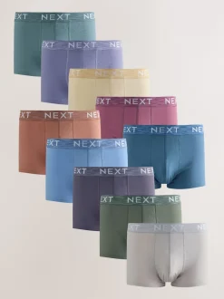 Next - Boxers hipsters riches en coton mélangé Bleu/violet/rouge