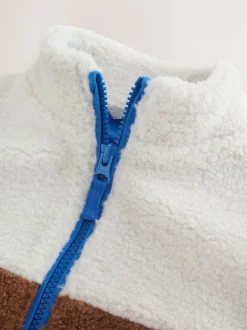 Next - Polaire unie à Col cheminée zippée Polaire (3mois-7ans) Bloc de couleur Online