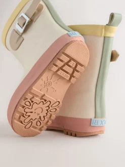 Next Bloc de couleur neutre - Bottes en caoutchouc à boucle New