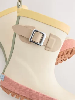 Next Bloc de couleur neutre - Bottes en caoutchouc à boucle New