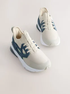 Next - Entraîneurs en dentelle élastique Bloc de couleur neutre