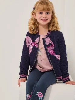 Monsoon Blouson bomber à nœud à sequins Discount