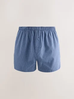 Next - Lot de 4 - Boxers purs tissés Blues Motif mixte Online