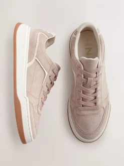 Next Blush Rose - Forever Comfort® Panelled Retro À lacets Trainers Outlet
