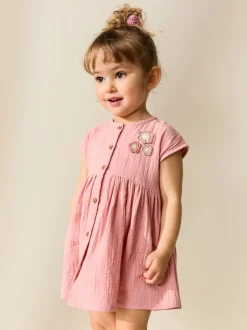 Next Blush Rose - Texture Manches courtes Robes (3mois-8ans) Best