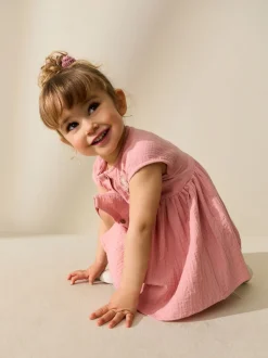 Next Blush Rose - Texture Manches courtes Robes (3mois-8ans) Best