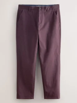 Next - Ajustement droit - Pantalon chino stretch bordeaux