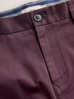 Next - Ajustement droit - Pantalon chino stretch bordeaux