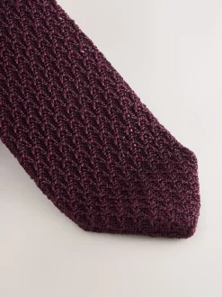 Next bordeaux - Cravate Signature en soie texturée Sale