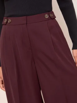 Friends Like These bordeaux - Pantalons Amples Haut de Gamme à Taille Réglable New