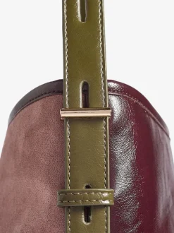 Love & Roses bordeaux - sac cabas souple tissé Discount