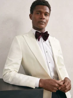 Reiss - Nœud papillon Hike en velours Bordeaux Online