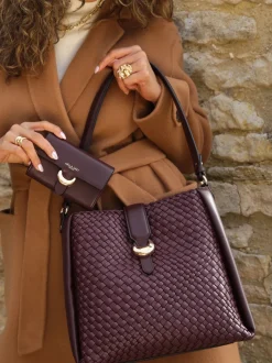 Luella Grey bordeaux - Sac hobo Taupe Flora Weave Discount