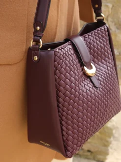 Luella Grey bordeaux - Sac hobo Taupe Flora Weave Discount