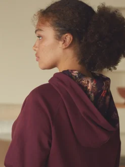 B by Ted Baker - Sweat long à capuche bordeaux Clearance