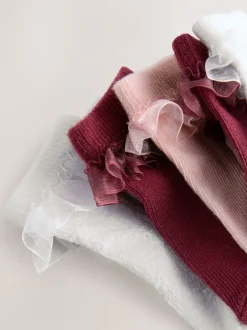 Baker by Ted Baker Bordeaux/écru/rose - Lot de 5 chaussettes fille Discount