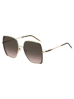 BOSS Lunettes de soleil carrées dorées oversize Hot