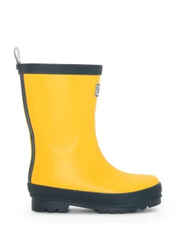 Hatley Bottes de pluie Jaune et bleu marine mates Best