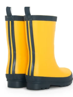 Hatley Bottes de pluie Jaune et bleu marine mates Best