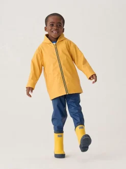 Hatley Bottes de pluie Jaune et bleu marine mates Best