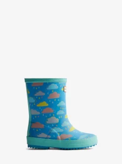 Hunter Bottes en caoutchouc First Rain bleues imprimées nuage pour enfant Online