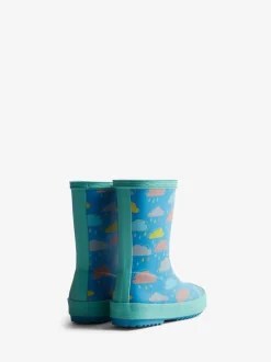 Hunter Bottes en caoutchouc First Rain bleues imprimées nuage pour enfant Online