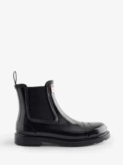 Hunter Bottes Chelsea Commando Gloss noires pour femme Discount