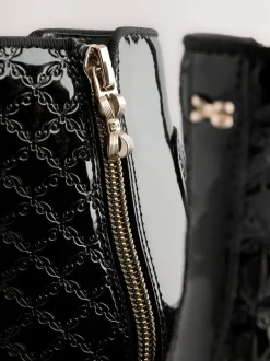 Baker by Ted Baker Bottes noires vernies Chelsea fille New