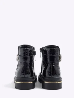 River Island Bottes Chelsea à bretelles vernies imprimé cœur Hot