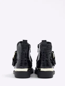 River Island Bottes Patent Heart Bow Chelsea Outlet