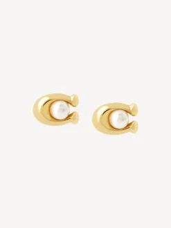 Coach Boucles d’oreilles Tone Pearl Signature Best