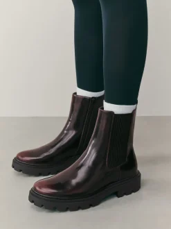 Next Bourgogne Rouge Brevet - Bottines Forever Comfort® à semelle crantée Chelsea Discount