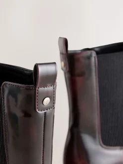 Next Bourgogne Rouge Brevet - Bottines Forever Comfort® à semelle crantée Chelsea Discount