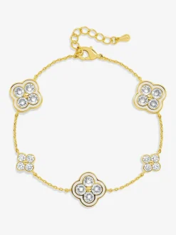 Jon Richard Bracelet trèfle pavé Outlet