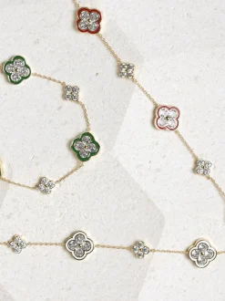 Jon Richard Bracelet trèfle pavé Outlet