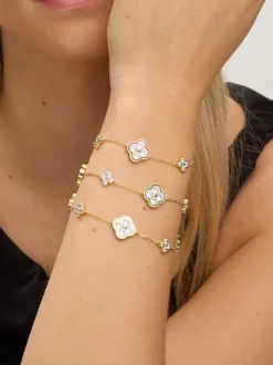 Jon Richard Bracelet trèfle pavé Outlet