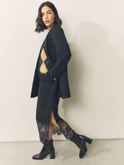 Next Brevet noir - Bottes à talon carré à bout carré Forever Comfort® Sale