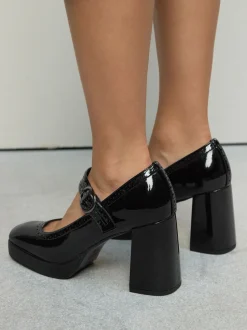 Next Brevet noir - Chaussures Forever Comfort® Brogue Mary Jane à talons carrés Best