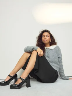 Next Brevet noir - Chaussures Forever Comfort® Brogue Mary Jane à talons carrés Best