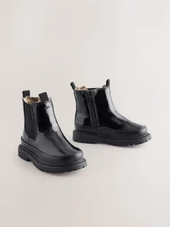 Next Brevet noir - Grosses bottines Chelsea Outlet