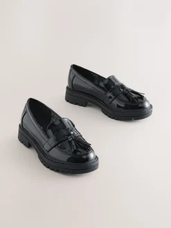 Next Brevet noir - Mocassins épais à pampilles pour l’école Hot