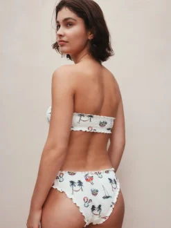 Next Broderie blanche conversationnelle - Haut de bikini Bandeau Hot