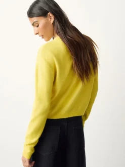 Next - Cardiganen maille col rond Broderie Pickles jaune Clearance