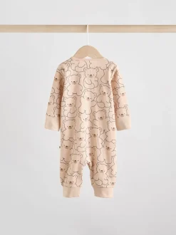 Next Brown/Marine - Lot de 3 dors-bien bébé en coton sans pieds à fermeture éclair bidirectionnelle (0mois-3ans)